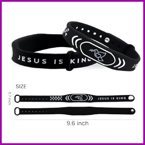 Daily Bible Verse Bracelets, Silicone, Waterproof, Unisex Inspirational Gifts - Picture 6 of 8